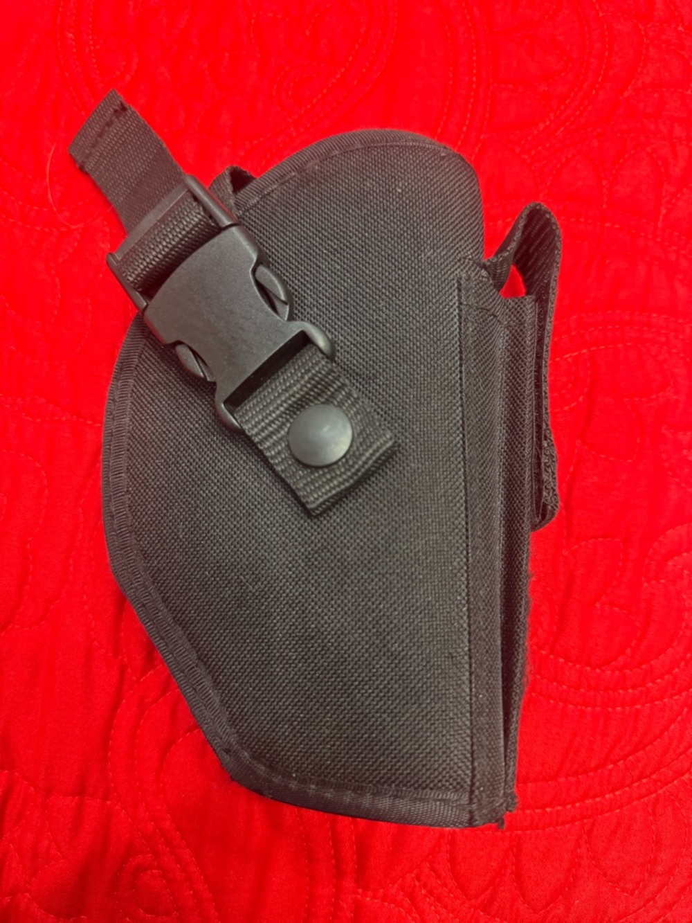 Black Nylon Holster with Snap and Buckle